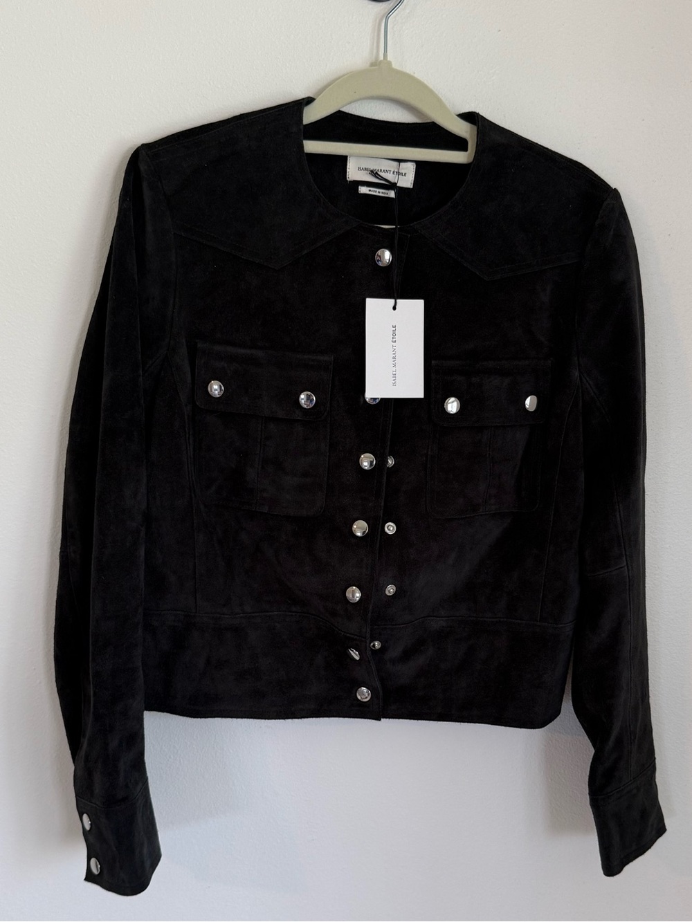 Isabel Marant Black Suede Button Jacket